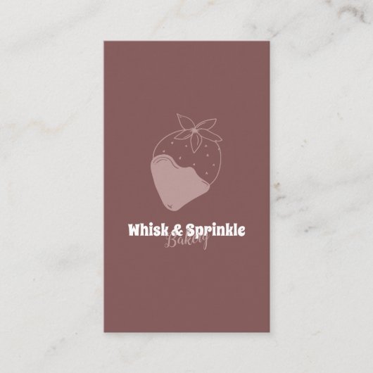 Winkel op suikerbakkerij Aangepaste koekjes Chocol Visitekaartje (Voorkant)