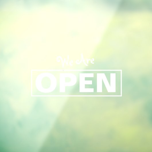 Winkel Open Venster Cling Raamsticker (Vel 3)