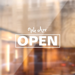 Winkel Open Venster Cling Raamsticker