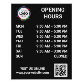 Winkel Openingstijden Met Logo + QR Code - Modern Perfect Poster (Voorkant)