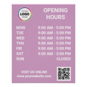 Winkel Openingstijden Met Logo + QR Code - Modern Perfect Poster (Voorkant)