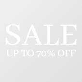 Winkel Sale | Zakelijk Elegant Minimaal Wit Raamsticker (Vel)