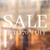 Winkel Sale | Zakelijk Elegant Minimal Wit Raamsticker (Vel 2)