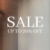 Winkel Sale | Zakelijk Elegant Minimal Wit Raamsticker