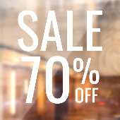 Winkel Sale | Zakelijk Modern Minimaal Wit Raamsticker (Vel 2)