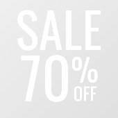 Winkel Sale | Zakelijk Modern Minimaal Wit Raamsticker (Vel)