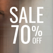 Winkel Sale | Zakelijk Modern Minimaal Wit Raamsticker