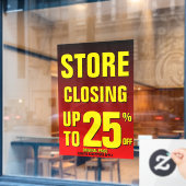 Winkel sluiten tot 25% korting op bedrijf raamsticker (Cafe Raam)