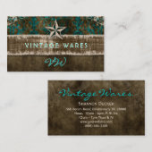  winkel Star Suede Blauwgroen Brown  Visitekaartje (Voorkant / Achterkant)