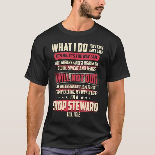 Winkel Steward wat ik doe T-shirt (Voorkant)