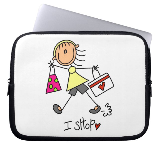 Winkel Stokfiguur Laptop Sleeve (Voorkant)
