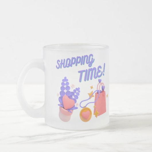 Winkel tijd matglas koffiemok (Links)