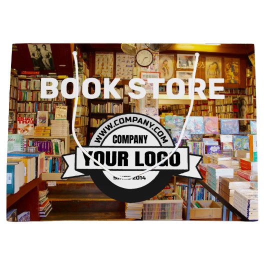 Winkel upload logo en achtergrond groot cadeauzakje (Voorkant)