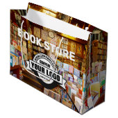 Winkel upload logo en achtergrond groot cadeauzakje (Voorkant Gekanteld)