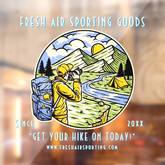 Winkel van sportartikelen voor winkelen voor winke raamsticker (Vel 2)