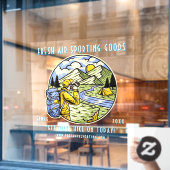 Winkel van sportartikelen voor winkelen voor winke raamsticker (Cafe Raam)