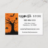 Winkel van winkelkostuum voor Halloween personalis Visitekaartje (Achterkant)