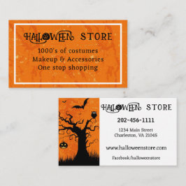 Winkel van winkelkostuum voor Halloween personalis Visitekaartje