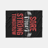 Winkel Vandaag Sterke Morgen Bodybuilding Gym Fleece Deken (Voorkant (Horizontaal))