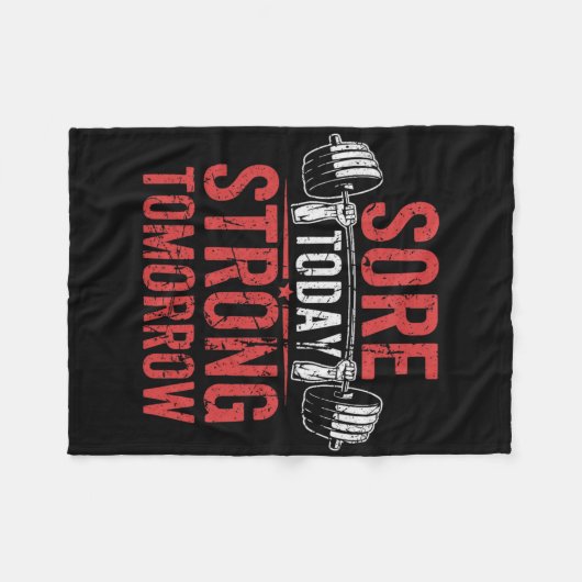 Winkel Vandaag Sterke Morgen Bodybuilding Gym Fleece Deken (Voorkant (Horizontaal))