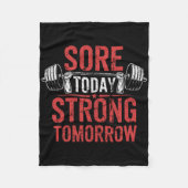 Winkel Vandaag Sterke Morgen Bodybuilding Gym Fleece Deken (Voorkant)