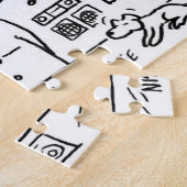 Winkel voor autoaccessoires Cartoon Legpuzzel (Zijkant)