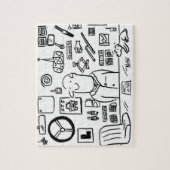 Winkel voor autoaccessoires Cartoon Legpuzzel (Verticaal)