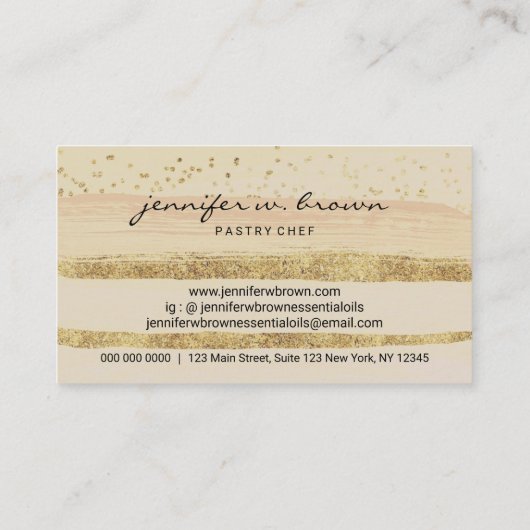 Winkel voor bakbenodigdheden voor gele speciaaling visitekaartje (Achterkant)