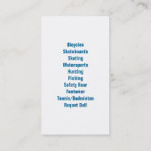 Winkel voor fietswinkel of winkel voor outdoorspor visitekaartje (Achterkant)