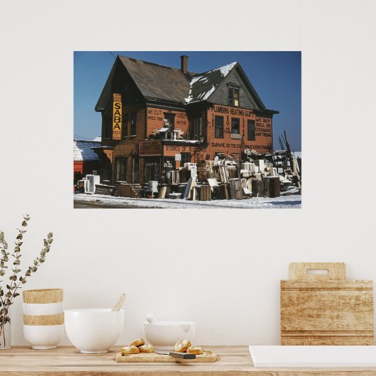 Winkel voor leidingbuizen, jaren '40 poster (Keuken)