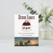 Winkel voor liquor briefkaart (Staand voorkant)