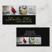 Winkel voor meubelen voor interieurontwerper visitekaartje (Voorkant / Achterkant)