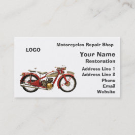 Winkel voor reparatie van motorfietsen visitekaartje