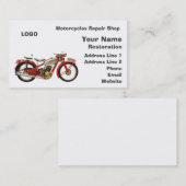 Winkel voor reparatie van motorfietsen visitekaartje (Voorkant / Achterkant)
