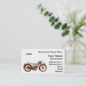 Winkel voor reparatie van motorfietsen visitekaartje (Staand voorkant)