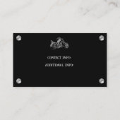 Winkel voor zwarte en rode motorfietsen visitekaartje (Achterkant)