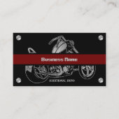 Winkel voor zwarte en rode motorfietsen visitekaartje (Voorkant)