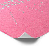 Winkel warm roze met zilver glitter-Poster Poster (Hoek)
