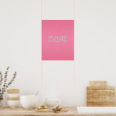 Winkel warm roze met zilver glitter-Poster Poster (Keuken)