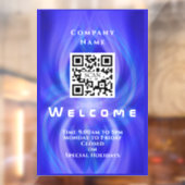 Winkel Welkom QR-code Marine  Raamsticker (Vel 2)