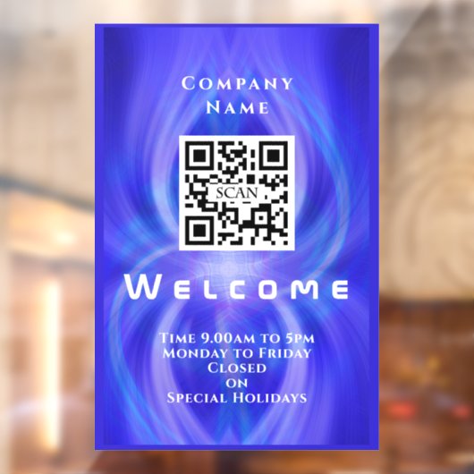 Winkel Welkom QR-code Marine Raamsticker (Vel 2)