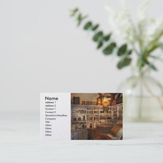 Winkel -  winkel voor gebruiksgemak visitekaartje (Staand voorkant)