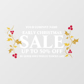 Winkel Winkel Winkel Bedrijf Vroege Kerstmis Sale Raamsticker (Vel)