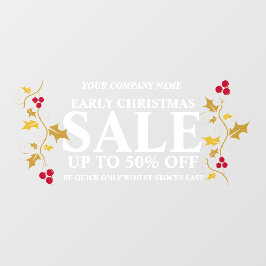 Winkel Winkel Winkel Bedrijf Vroege Kerstmis Sale Raamsticker