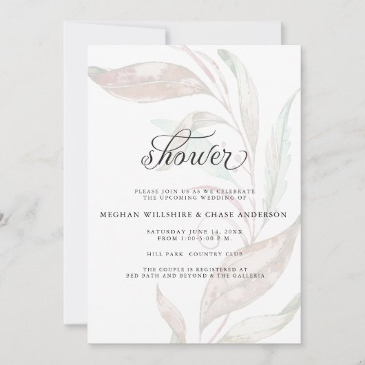 WINKEL | Wisp van Bleek koraalkleurolie Kaart (Voorkant)