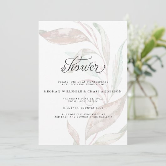 WINKEL | Wisp van Bleek koraalkleurolie Kaart (Staand voorkant)