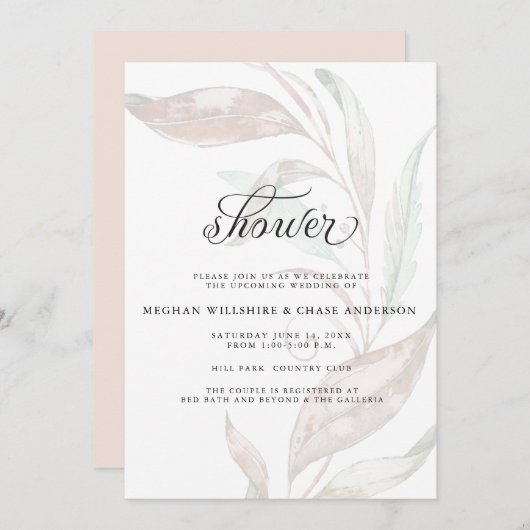 WINKEL | Wisp van Bleek koraalkleurolie Kaart (Voorkant / Achterkant)