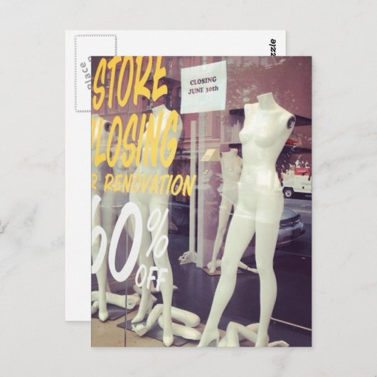 Winkelafsluiter Mannequins New York City NYC Briefkaart (Voorkant / Achterkant)