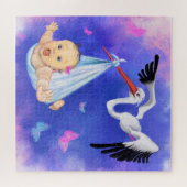 Winkelbakken met Baby - zoete tekenfinus - Legpuzzel (Horizontaal)