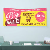 Winkelbanner voor korting op professionele handel spandoek (Beurs)